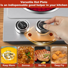 Load image into Gallery viewer, Portable Hot Plate with Dual Infrared Burners - Perfect for Student Homes &amp; RVs