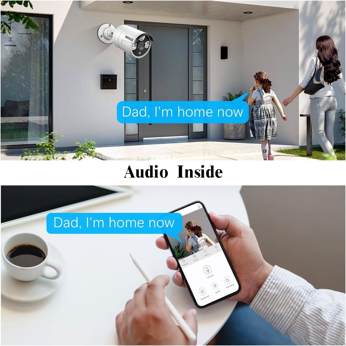 5MP 2.7K Outdoor Security Camera with Night Vision - AI Detection & 4TB Storage