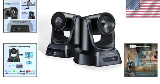 High-Definition 1080P PTZ Camera with 20X Zoom for Seamless Streaming & Lectures