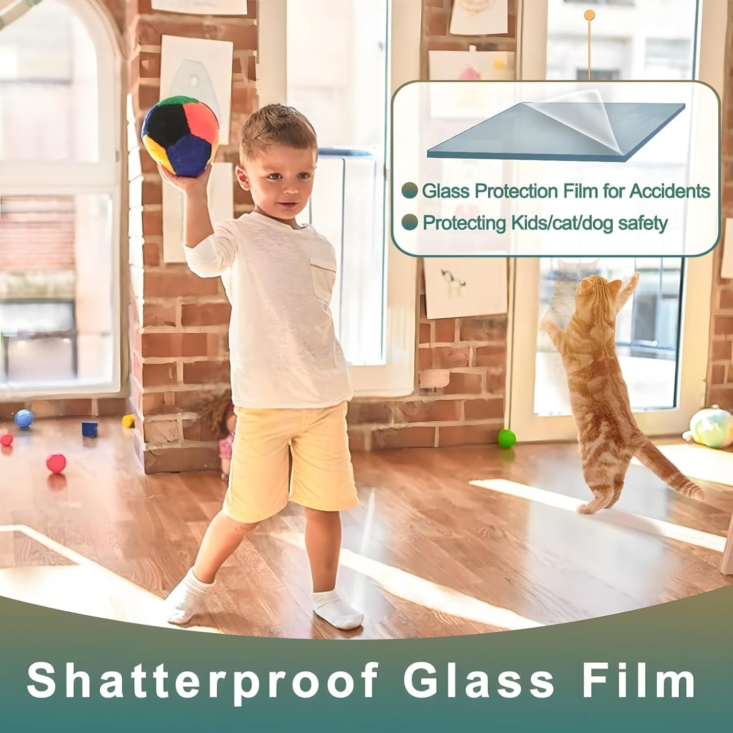 4 Mil Clear Security Window Film - Shatterproof Protection for Homes & Offices
