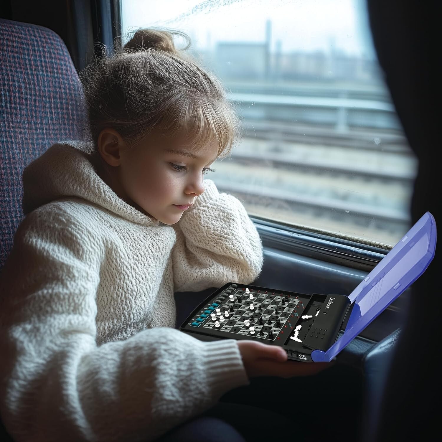 Electronic Chess Set for Travel, 32 Pieces, 64 Levels - Perfect Play Anywhere