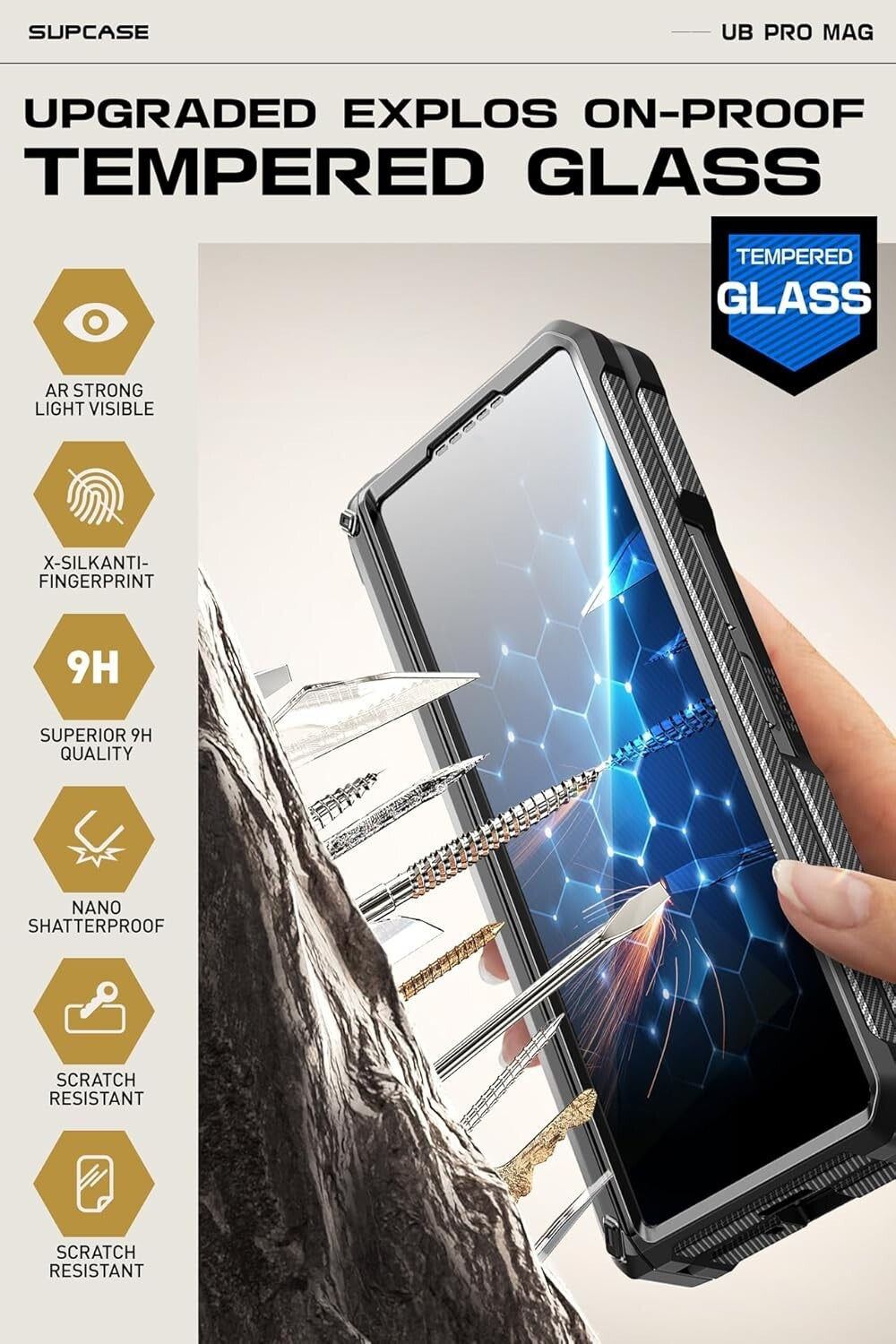 Shockproof Z Fold 6 Case with Built-in Ring Stand & Military Protection Features