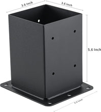 Load image into Gallery viewer, Stable 4x4 Post Base Brackets - 8 Pcs Carbon Steel Supports for Outdoor Projects