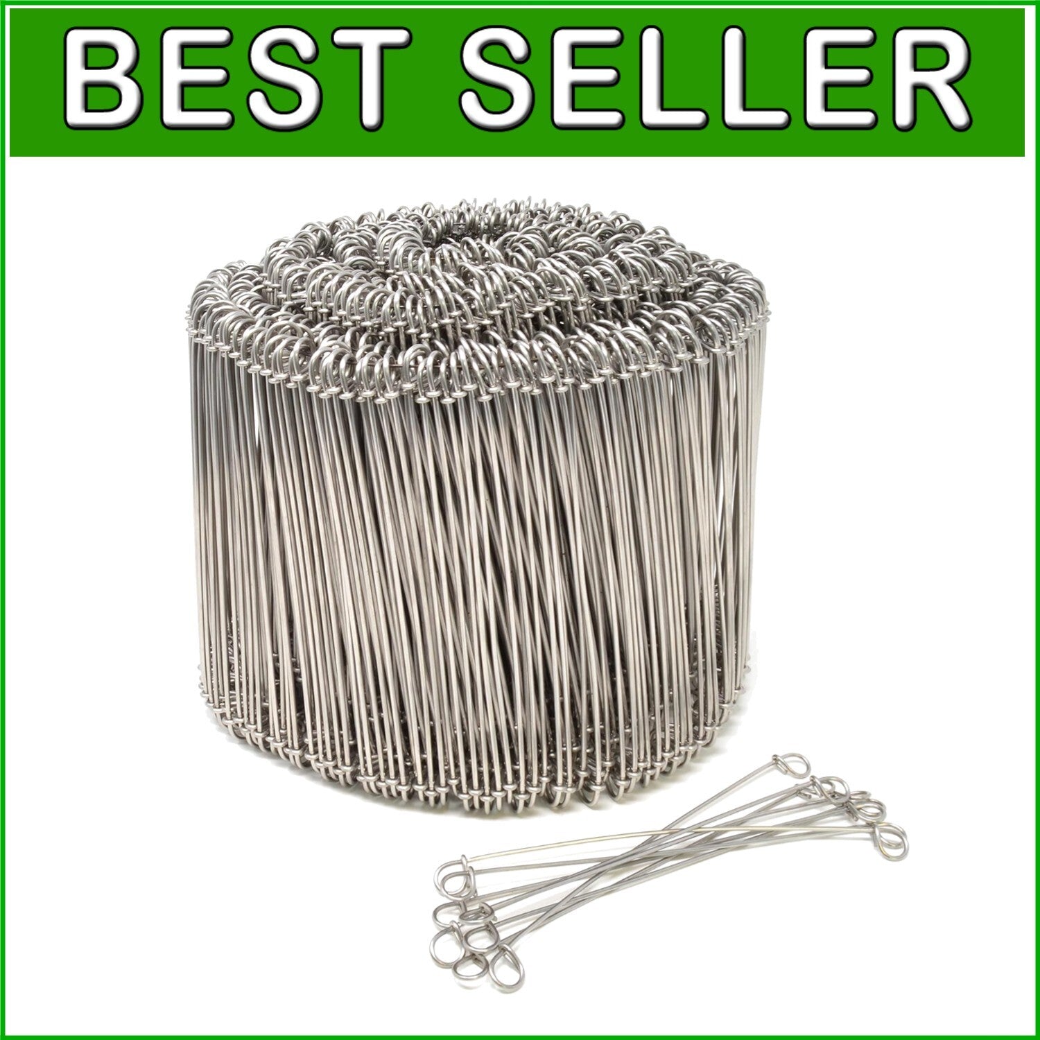 16-Gauge Stainless Steel Rebar Ties - 1000 Pack 6" Long, Corrosion Resistant