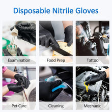 Load image into Gallery viewer, Bulk 1000 Black Nitrile Gloves - Small Size, Powder-Free &amp; Puncture Proof