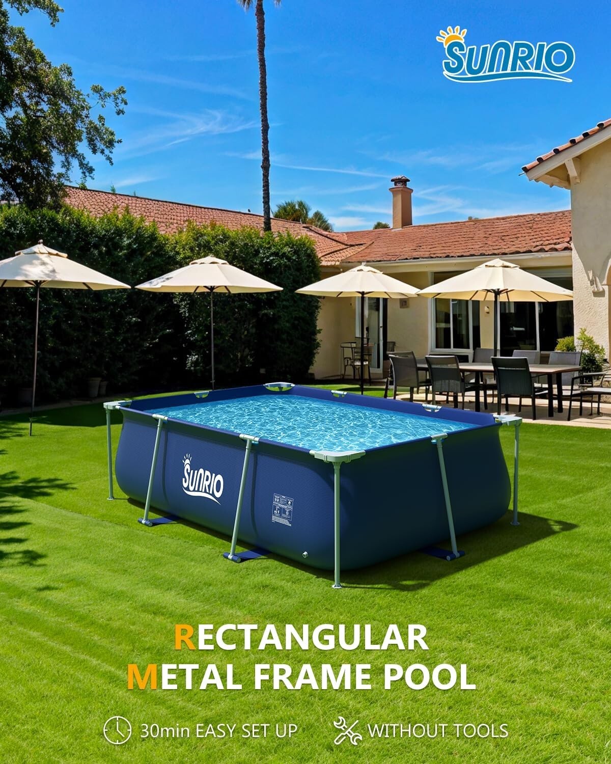 Lightweight and Weather-Resistant Above Ground Pool - Perfect for Gatherings