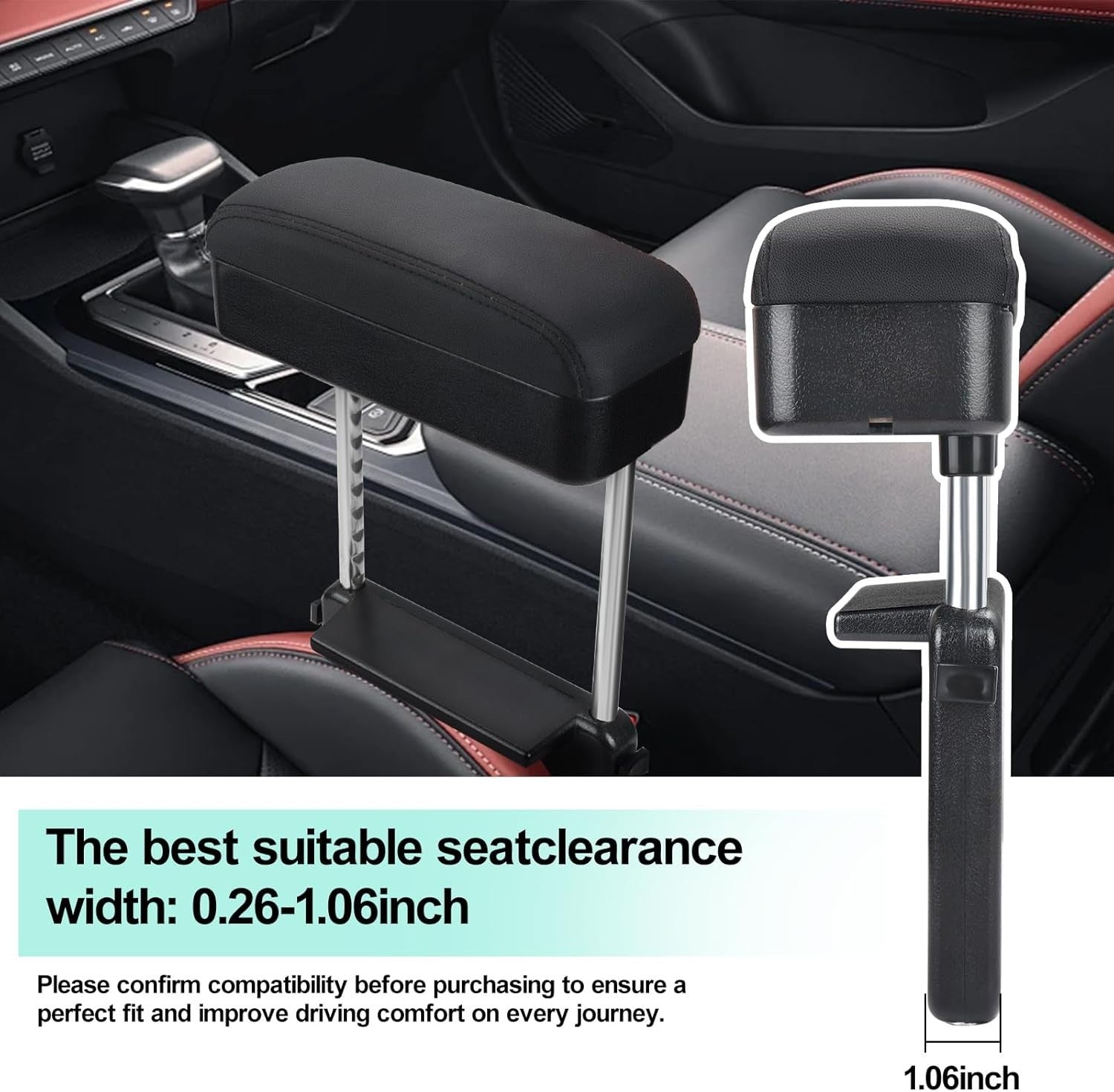 Adjustable Center Console Armrest Storage Box - Universal Fit for All Vehicles