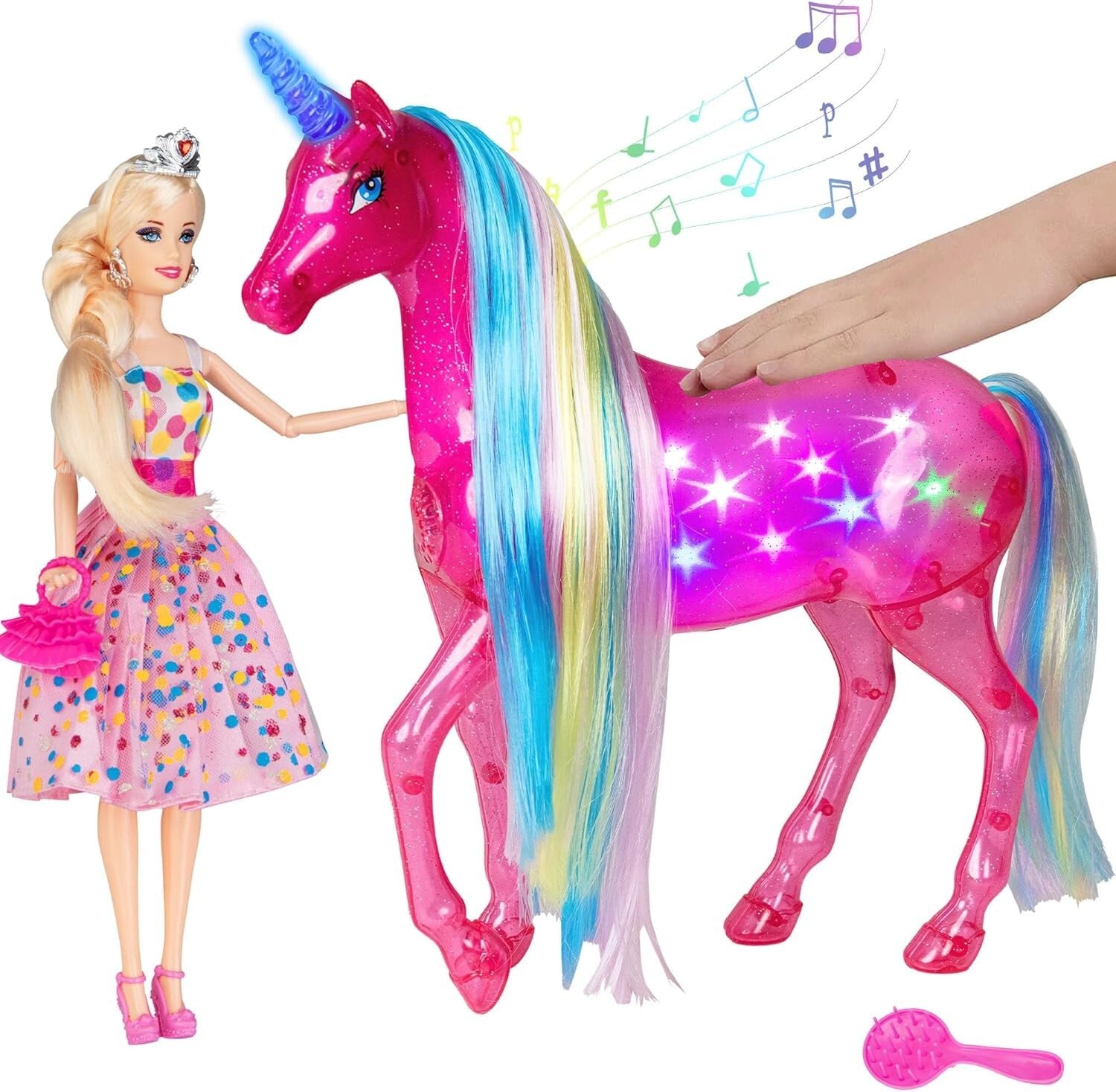 Magical Unicorn Doll Playset with Bright Lights & Sounds - Ideal Gift for Girls