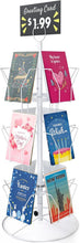 Load image into Gallery viewer, Versatile White Card Display Stand with Smooth Rotational Feature - Metal Design