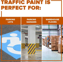 Load image into Gallery viewer, Interior/Exterior 1 Gallon Matte Black Traffic Line Marking Paint - Fast-Drying