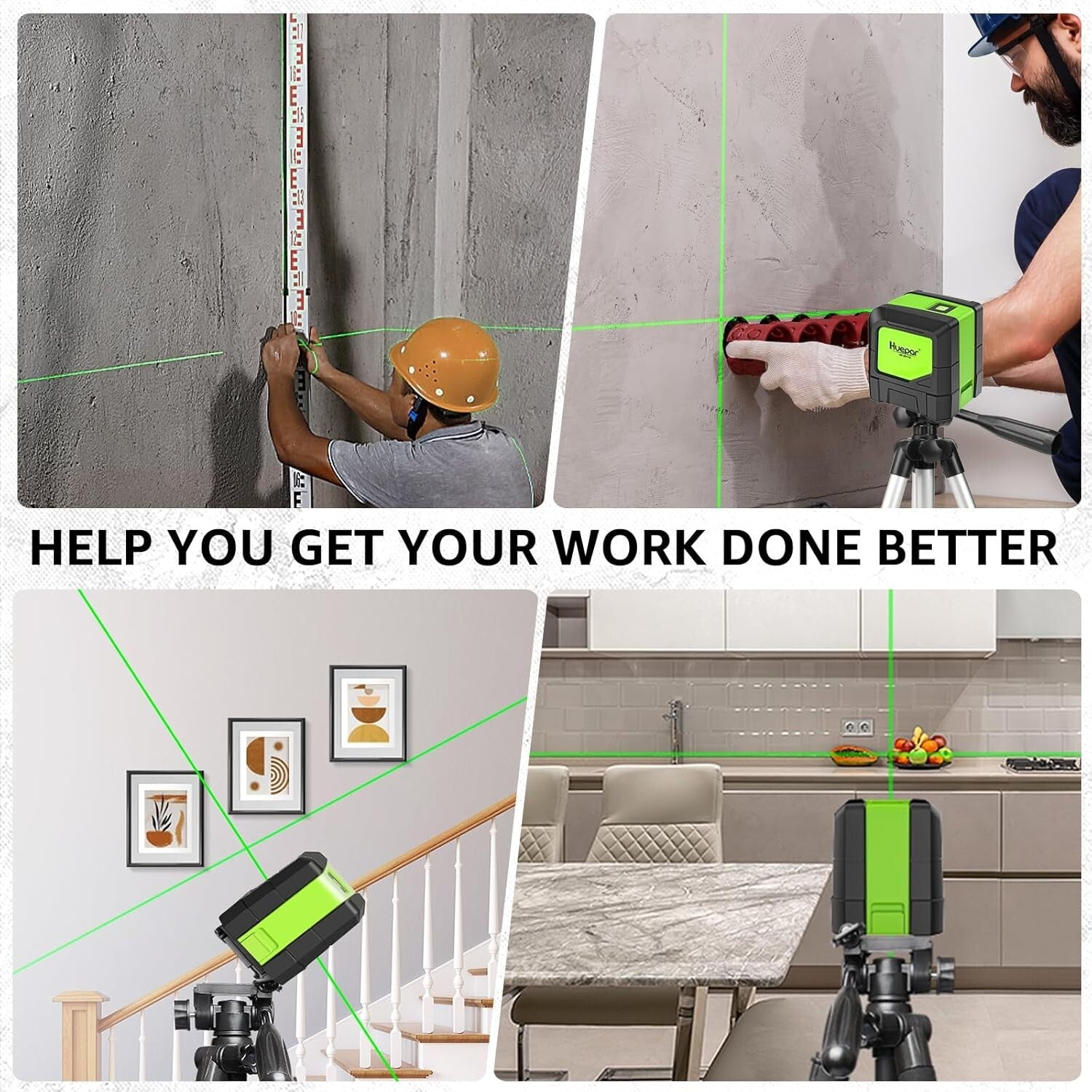 Durable Battery-Powered Green Laser Level - Ideal for Decoration & Construction
