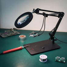 Load image into Gallery viewer, Flexible Gooseneck Magnifier with Light - 10x/5x for Easy Reading and Crafts