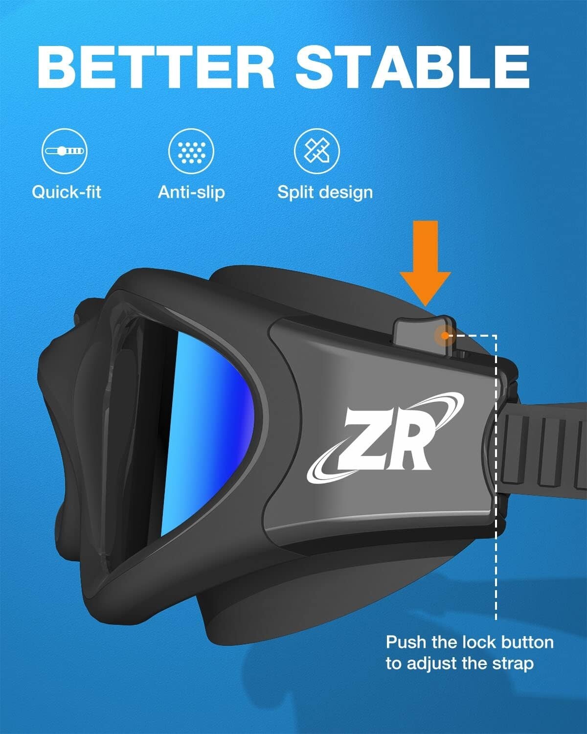 Durable Silicone & Polycarbonate Swim Goggles - 2 Pack with Clear Vision Lenses