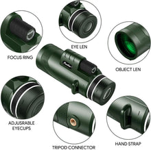Load image into Gallery viewer, Lightweight 12X Manual Focus Monocular with Smartphone Compatibility &amp; Finder