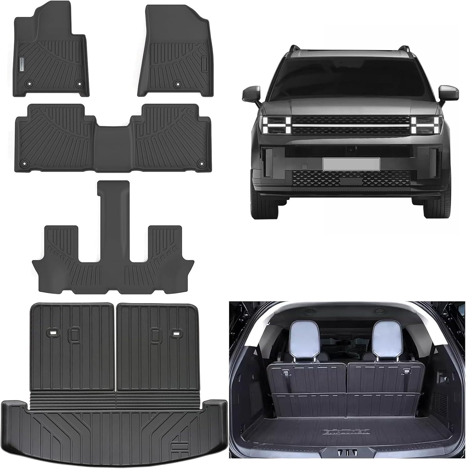 Durable Cargo and Floor Liners with Backrest Protection for 2024 Hyundai