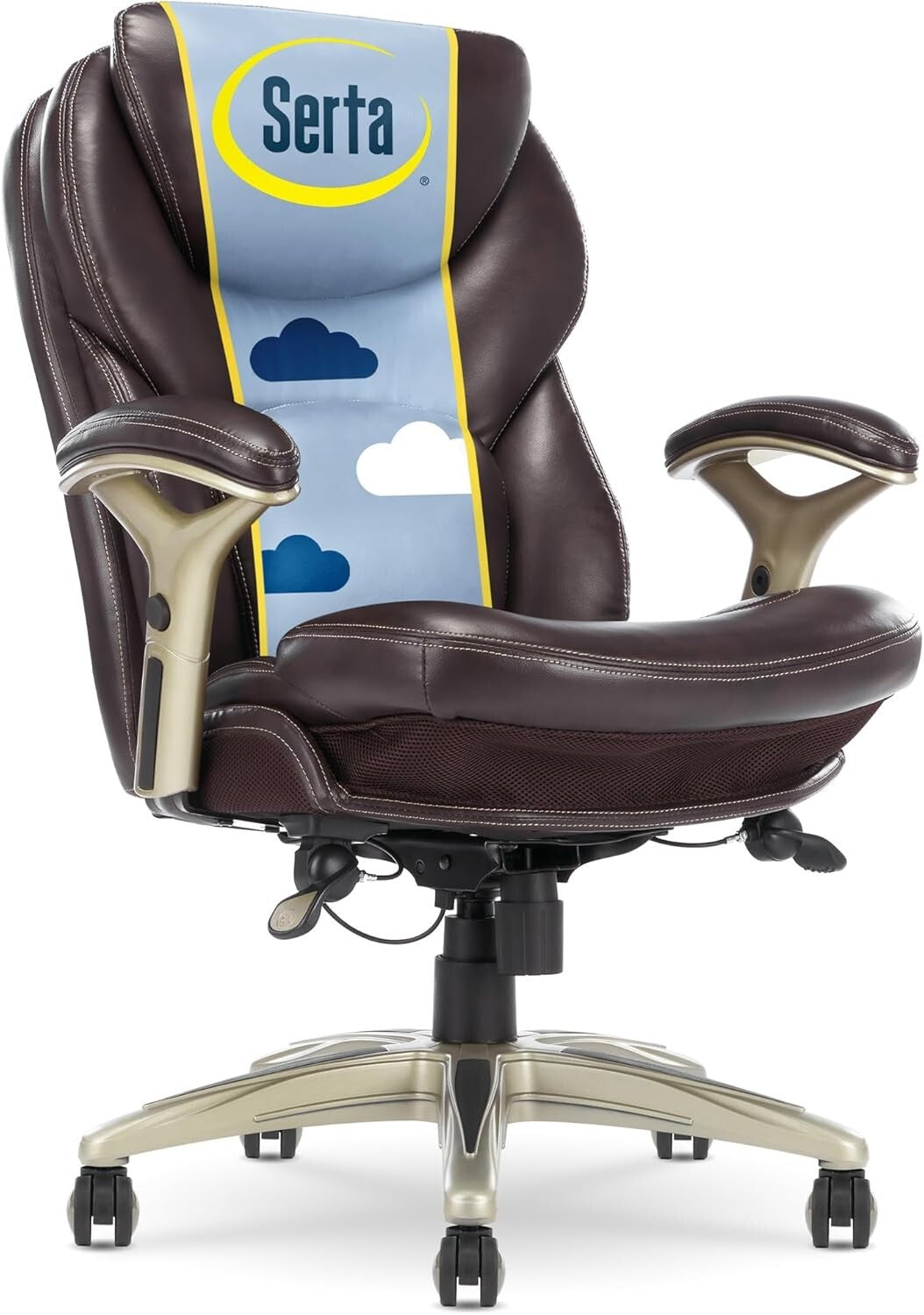 Premium Chestnut Brown Executive Office Chair with Ergonomic Support and Style