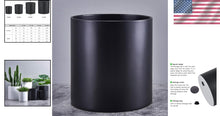 Load image into Gallery viewer, Lightweight 14-Inch Matte Black Plant Pot with Drainage - Mid-Century Essential