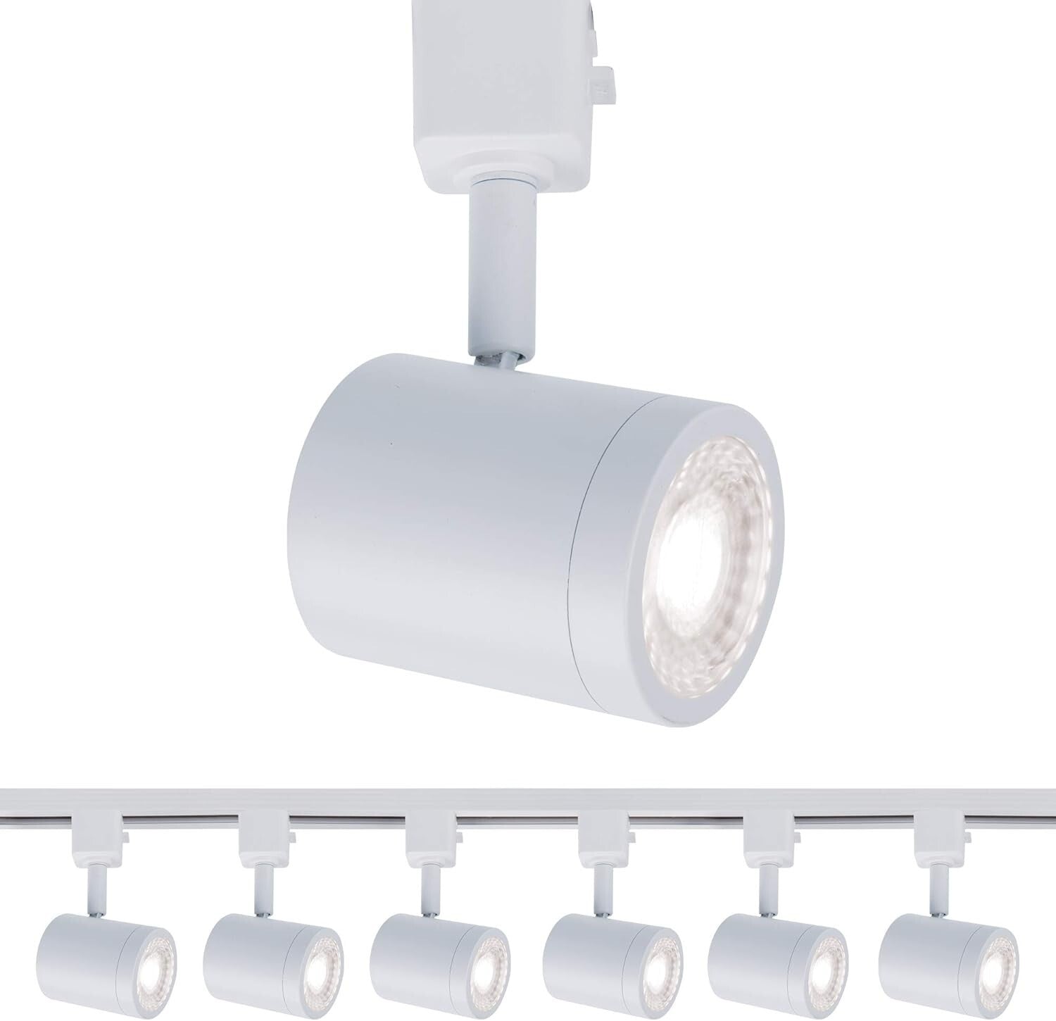Pack of 6 10W Adjustable LED Track Heads - Warm White Lighting with App Control