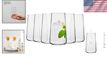 Load image into Gallery viewer, Set of 6 Modern Highball Glasses - 20 fl oz Clear Drinking Cups, Dishwasher Safe