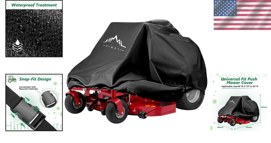 600D Heavy-Duty Zero-Turn Mower Cover - Drawstring & Protection Bag Included