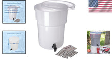 Load image into Gallery viewer, Stylish White Beverage Dispenser with Easy Pouring Spigot and Labeling System