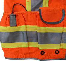 Load image into Gallery viewer, Premium Class 2 Engineer Safety Vest with Breathable Back – Large/Orange Edition