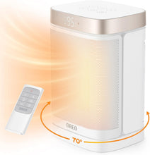 Load image into Gallery viewer, Oscillating Electric Heater with Digital Thermostat - Safe &amp; Portable 1500W