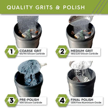 Load image into Gallery viewer, Complete Rock Tumbling Media Grit Kit with Premium Filler Pellets - USA Made