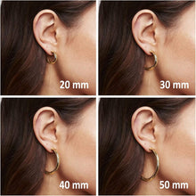 Load image into Gallery viewer, Lightweight Chunky 14K Gold Plated Hoops - Eco-Friendly Elegant Earrings