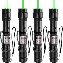 Load image into Gallery viewer, Long-Distance Green Beam Flashlights - 4 Pack Rechargeable for Outdoors/Office