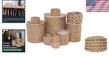 Load image into Gallery viewer, Premium Twisted Polypropylene 'UnManila' Rope - 1.5" x 50ft - Durable Tan Uti...