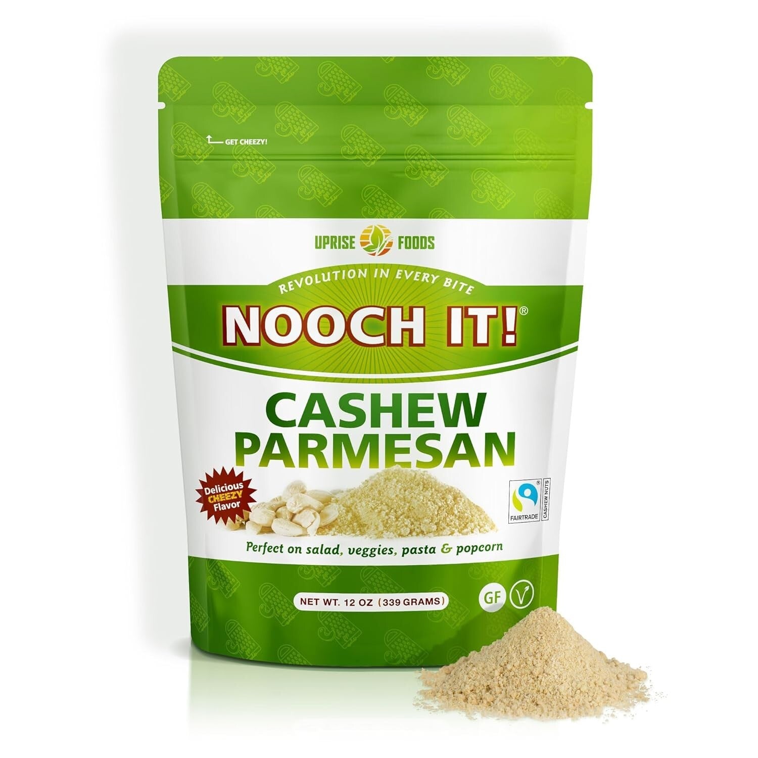 Delicious Dairy-Free Cashew Parmesan Cheese – 12oz Fair Trade Vegan Alternative