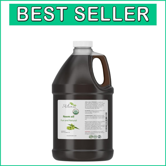 Exceptional Quality Organic Neem Oil - 1 Gallon Cold Pressed, Natural & Safe