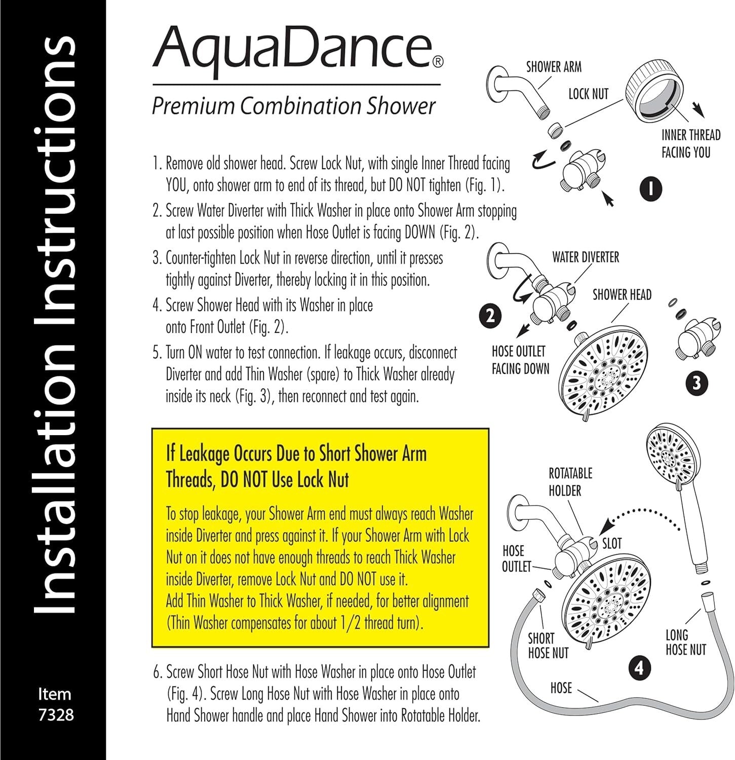 Elegant 7-Inch Oil Rubbed Bronze Shower Head & Hand Shower - Tool-Free Install