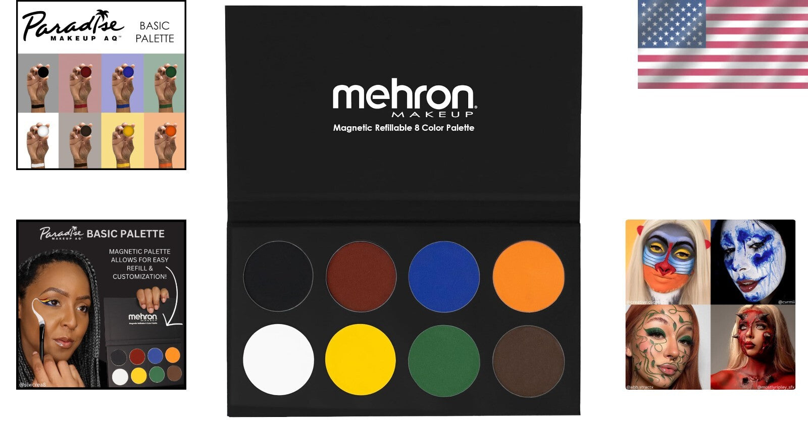 Magnetic 8-Color Refillable Face & Body Paint Palette - Professional Quality