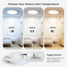 Load image into Gallery viewer, Versatile 2-Pack 12" LED Ceiling Lights with 3 Color Temperatures and Night Mode