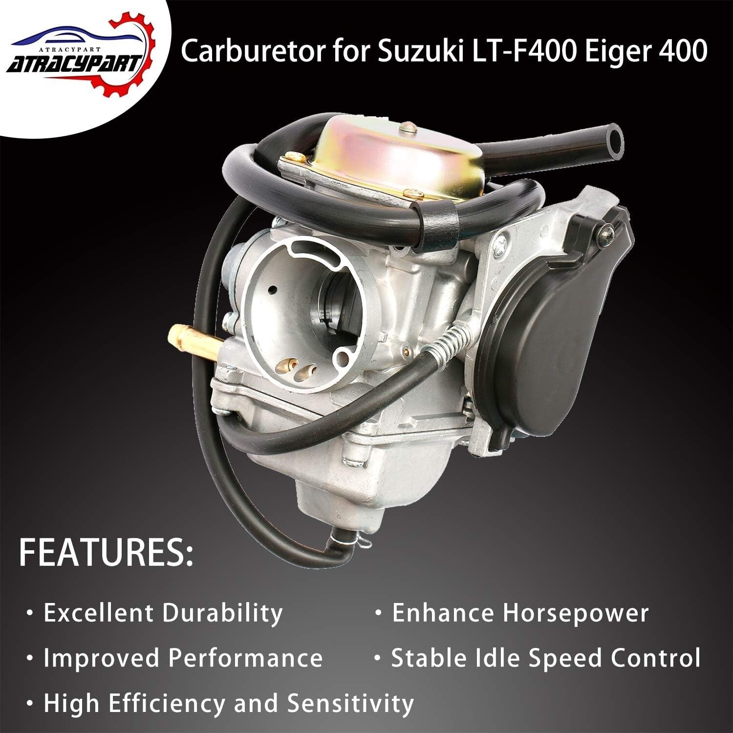 Reliable OEM Carburetor for Suzuki Eiger 400 ATV - 1-Year Warranty Included