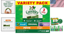 Load image into Gallery viewer, 60 Piece Petite Dog Dental Treats - Minty Fresh &amp; Blueberry Flavor for Care