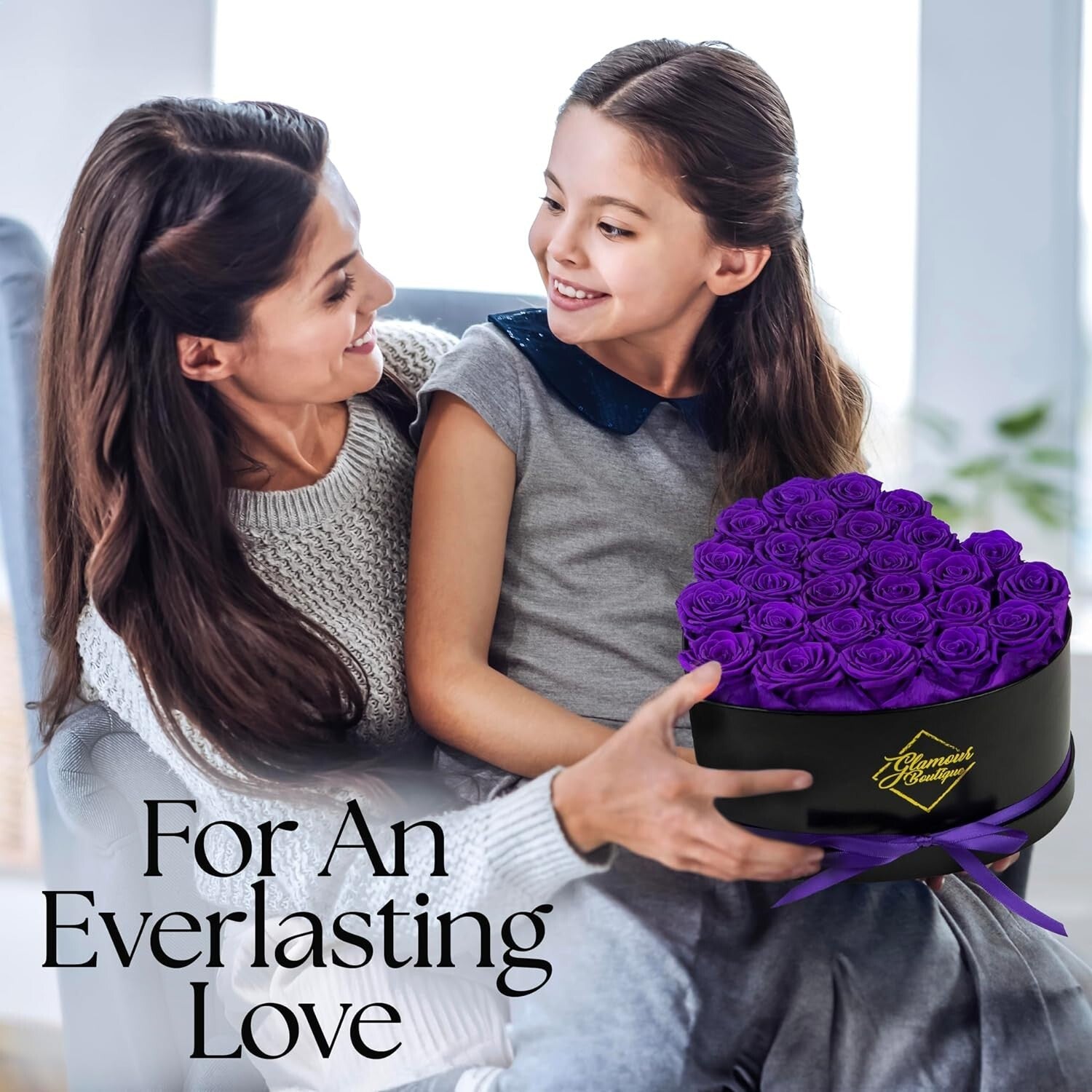 Charming 27 Flower Heart Box - Luxurious Preserved Roses Gift for Loved Ones