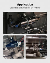 Load image into Gallery viewer, Universal 10 Micron Fuel Filter with AN Adapters &amp; Adjustable Bracket Clamp