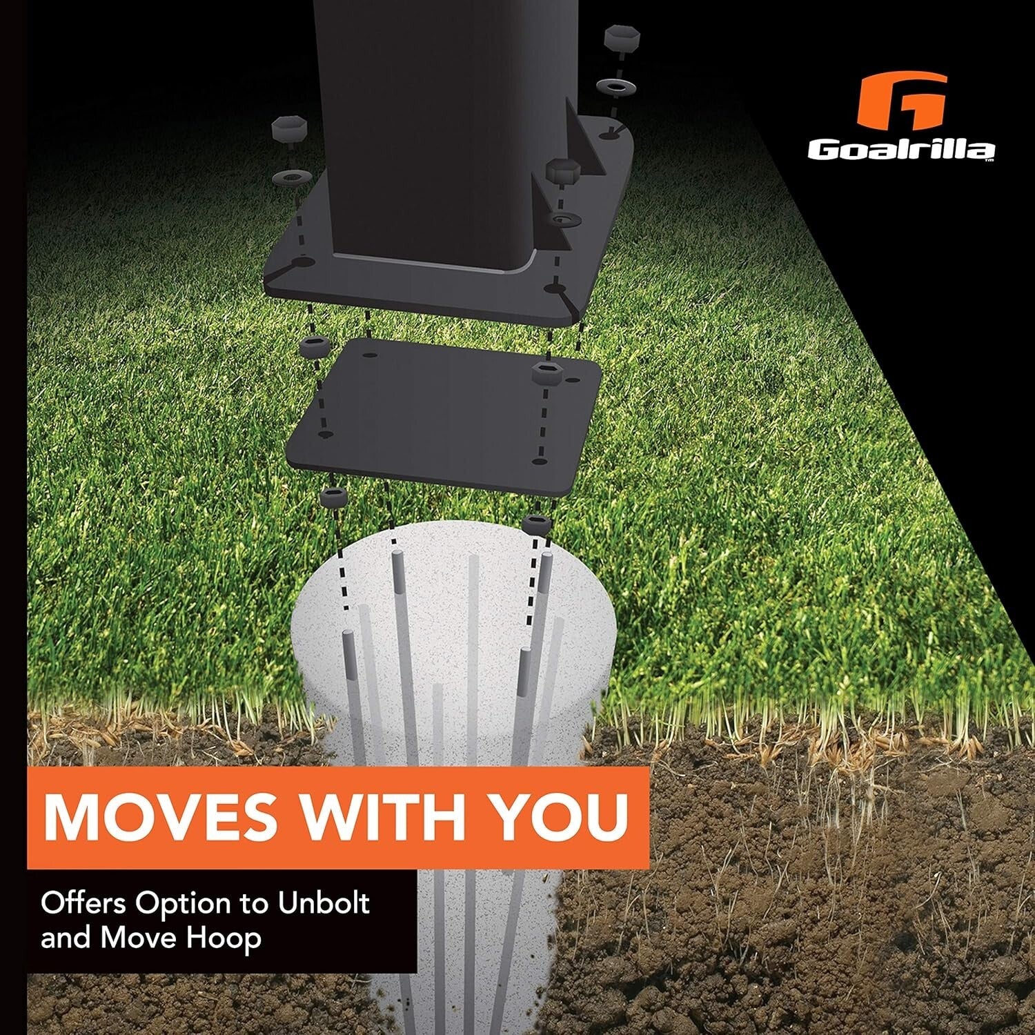 Durable Alloy Steel Basketball Anchor - Installs In-Ground for Maximum Stability