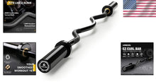 Load image into Gallery viewer, Comfortable Curve EZ Curl Bar: 4ft/4.9ft/6ft - Perfect for Curls, Squats &amp; More