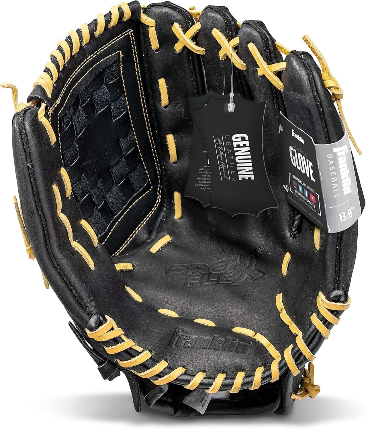 Durable 13-inch ProFlex Baseball/Softball Glove - Fast Play No Break-In Required