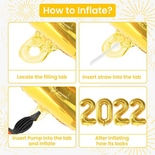 Load image into Gallery viewer, Reusable 2022 Gold Graduation Balloons &amp; Confetti Set - Picture-Perfect Decor