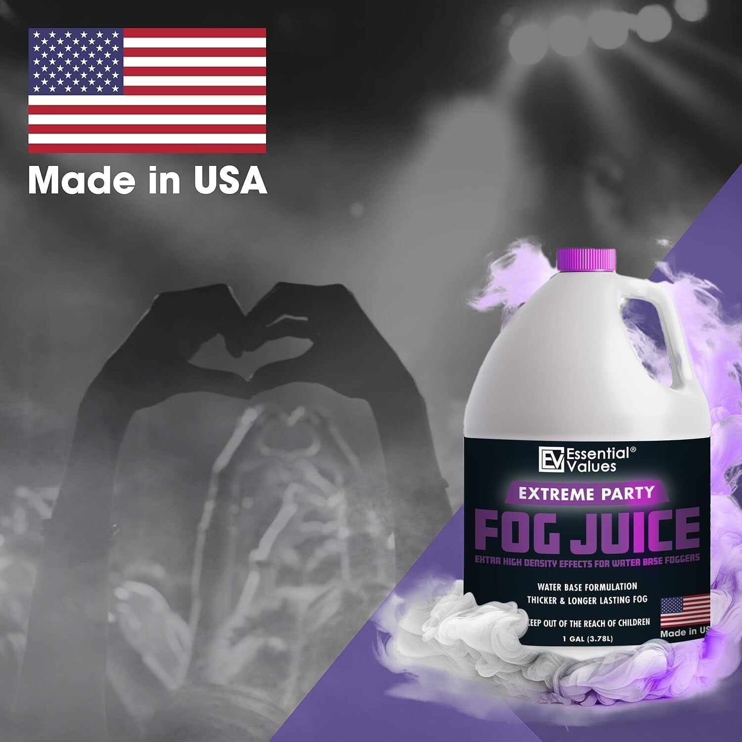 USA-Made High Density Fog Fluid - Ideal for DJs & Lighting Effects - 1 Gallon