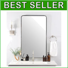 Load image into Gallery viewer, Sleek 40x24 Chrome Framed Bathroom Mirror - Easy Installation and Modern Design