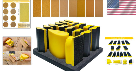 Portable 56 PCS Sanding Block Set - Perfect for Crafts, Wood, and Automotive Use