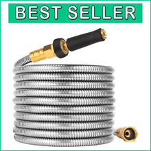 Load image into Gallery viewer, Heavy-Duty 50 FT 304 Stainless Steel Hose - Puncture Resistant and Connectable
