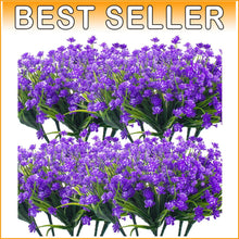 Load image into Gallery viewer, 20 Bundles UV Resistant Artificial Flowers - Lifelike Outdoor Decoration in Blue