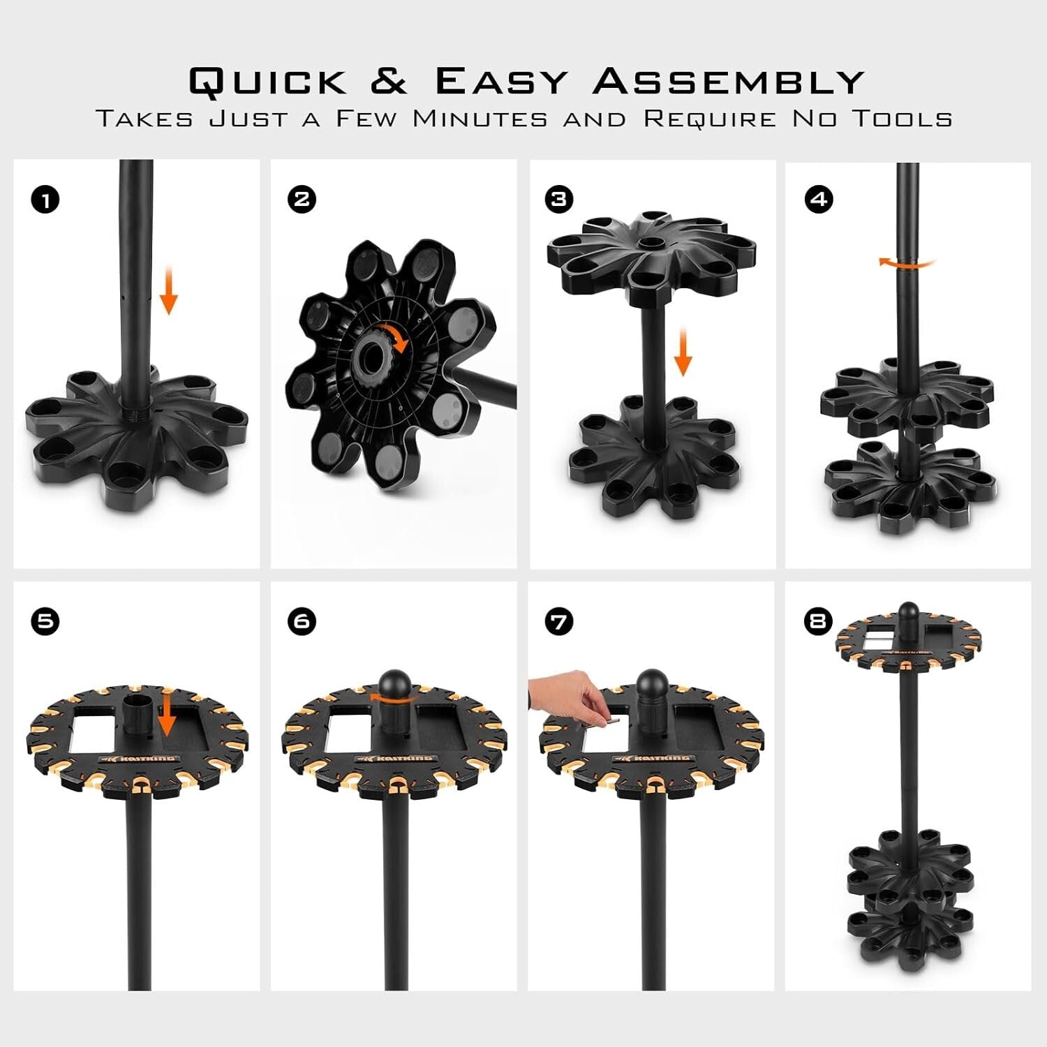 Durable V16 Fishing Pole Rack - Freestanding Design Holds 16 Rods Effortlessly